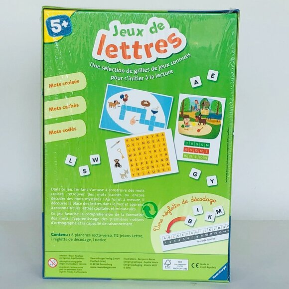 New Sealed Ravensburger Game Jeux de Lettres (Letter Games) French - Picture 5 of 15